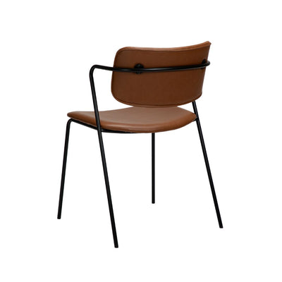 ZED-Dining Chair-Brown-Leather-Danform | Milola