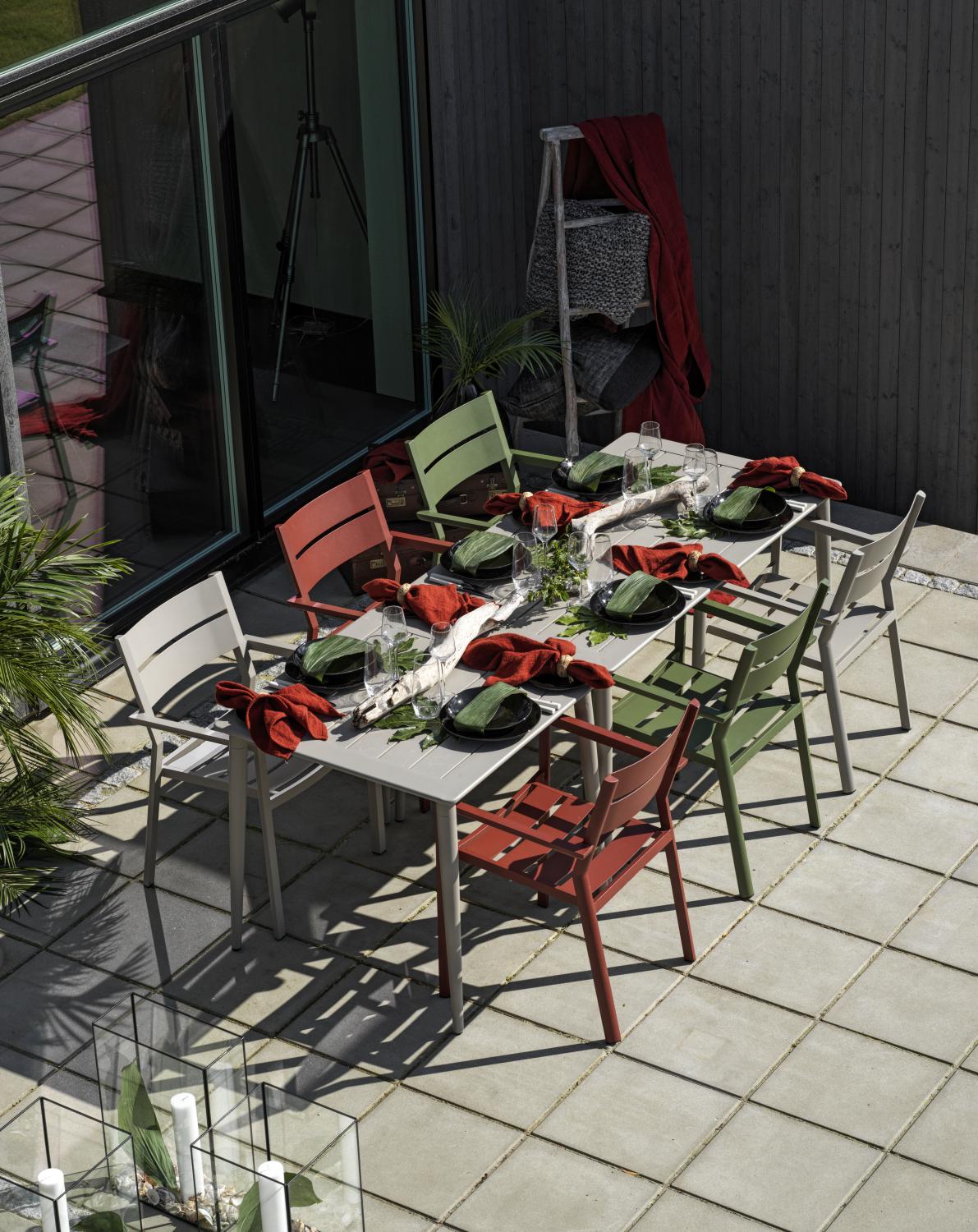 Nimes Outdoor Dining Table Set with 6 Chairs