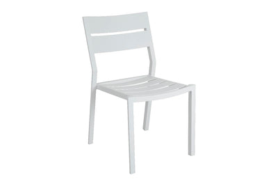 White Nimes Outdoor Dining Set with 6 Chairs
