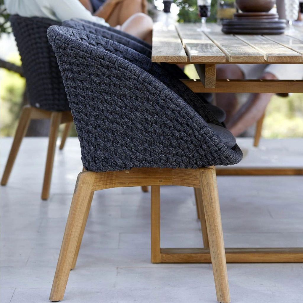 PEACOCK - Outdoor Dining Chair in Grey -Cane-Line | Milola