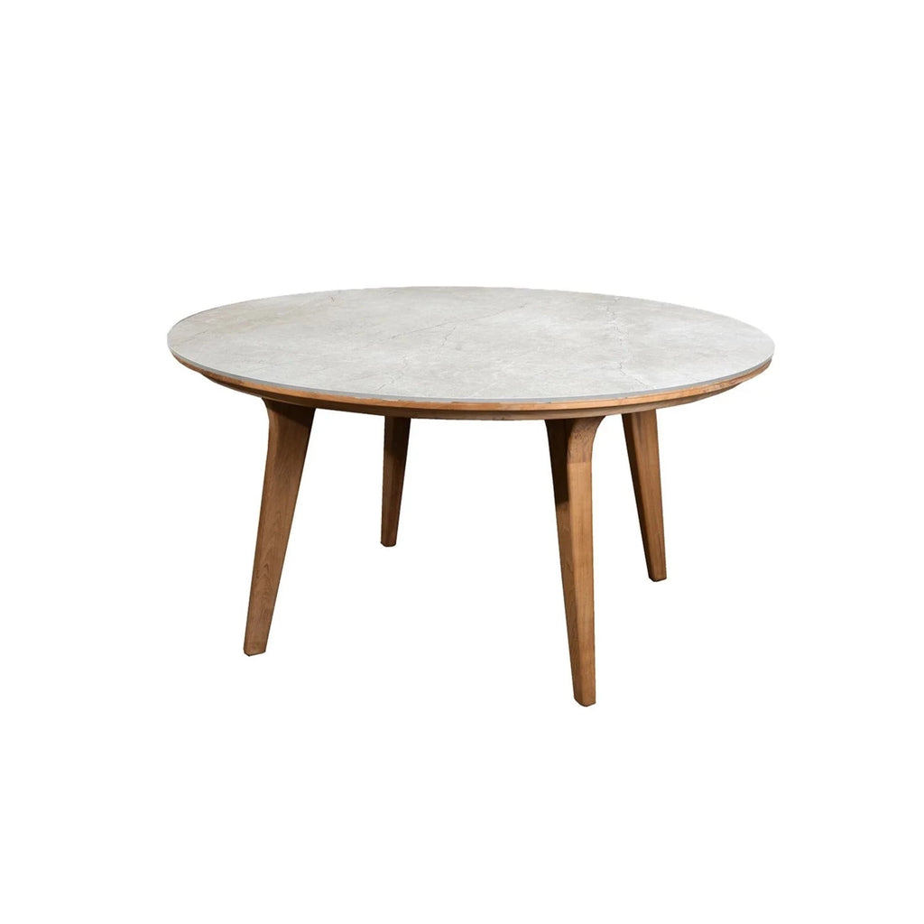 ASPECT - Round Outdoor Dining Table in Travertine Look - Cane-Line | Milola
