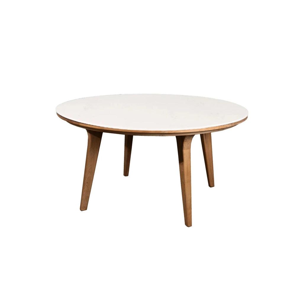 ASPECT - Round Outdoor Dining Table in Travertine Look - Cane-Line | Milola