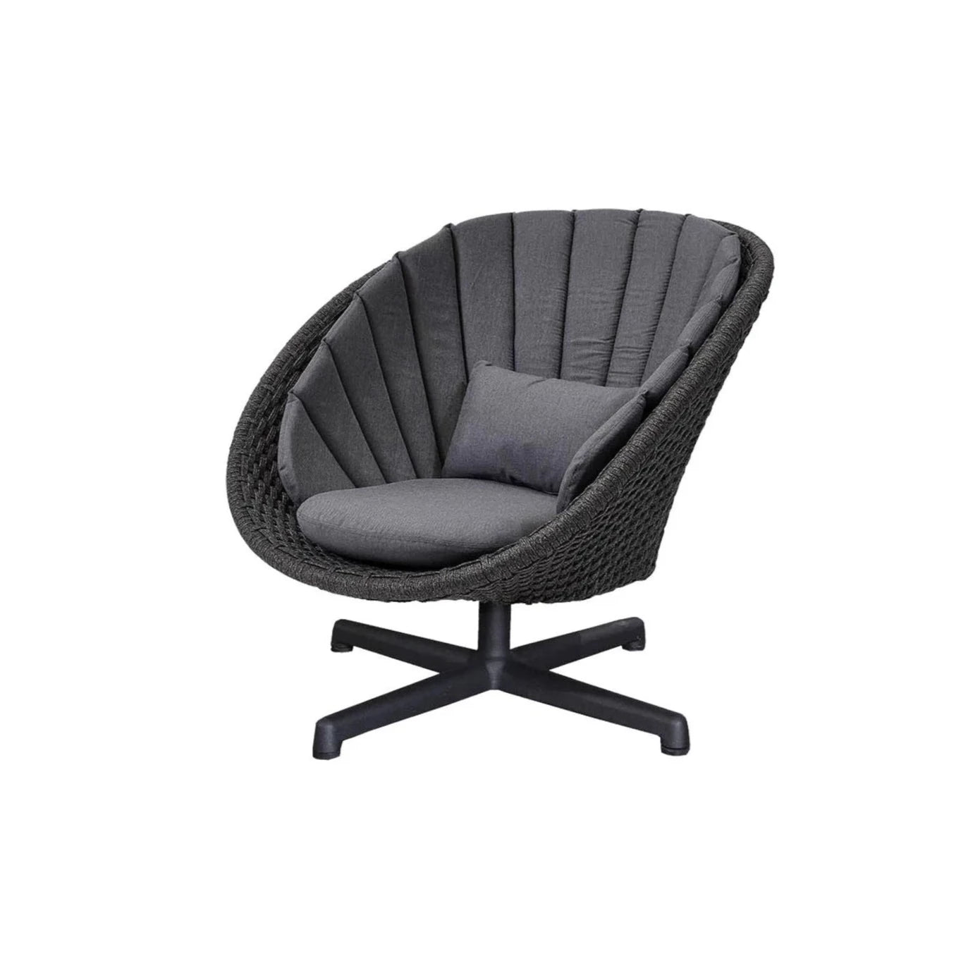 Outdoor Peacock Lounge Chair with Swivel Aluminium Base