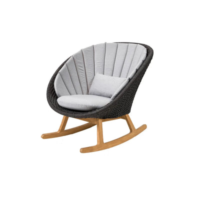 PEACOCK - Outdoor Lounge Rocking Chair in Light Grey - Cane-Line | Milola
