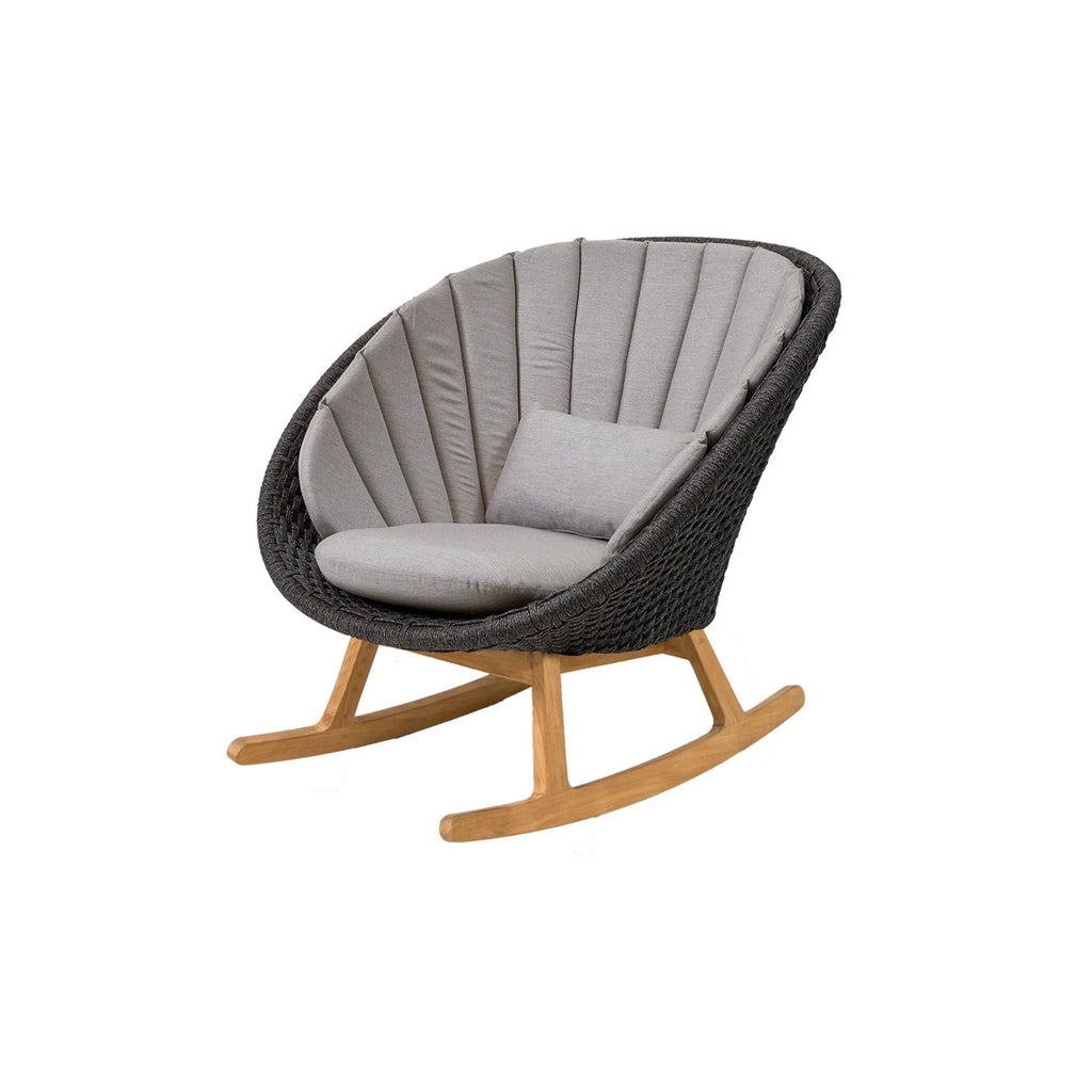 PEACOCK - Outdoor Lounge Rocking Chair in Grey - Cane-Line | Milola