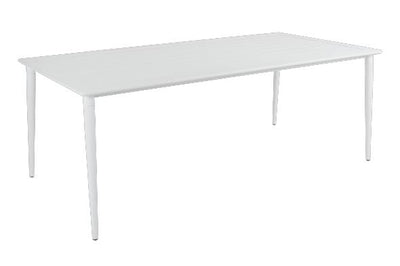 White Nimes Outdoor Dining Set with 6 Chairs