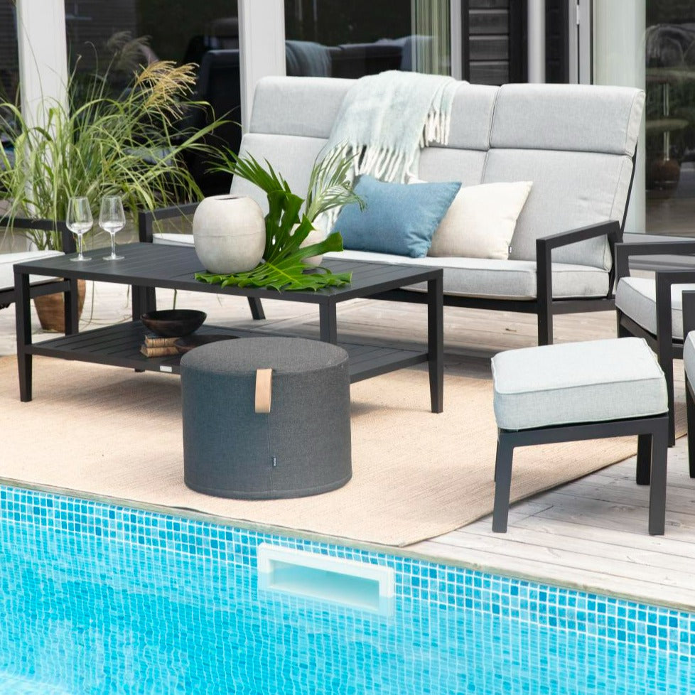 Belfort Garden Lounge Set - 3 Seater Sofa with 2 Reclining Chairs, Footstools and Coffee Table