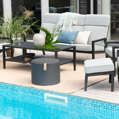 Belfort Garden Lounge Set - 3 Seater Sofa with 2 Reclining Chairs, Footstools and Coffee Table