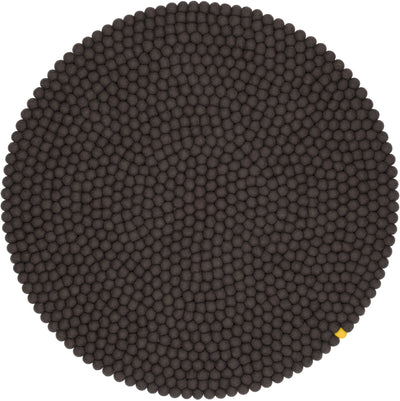 Tapis ronds en boules de feutre ANTHRACITE BIG ONE