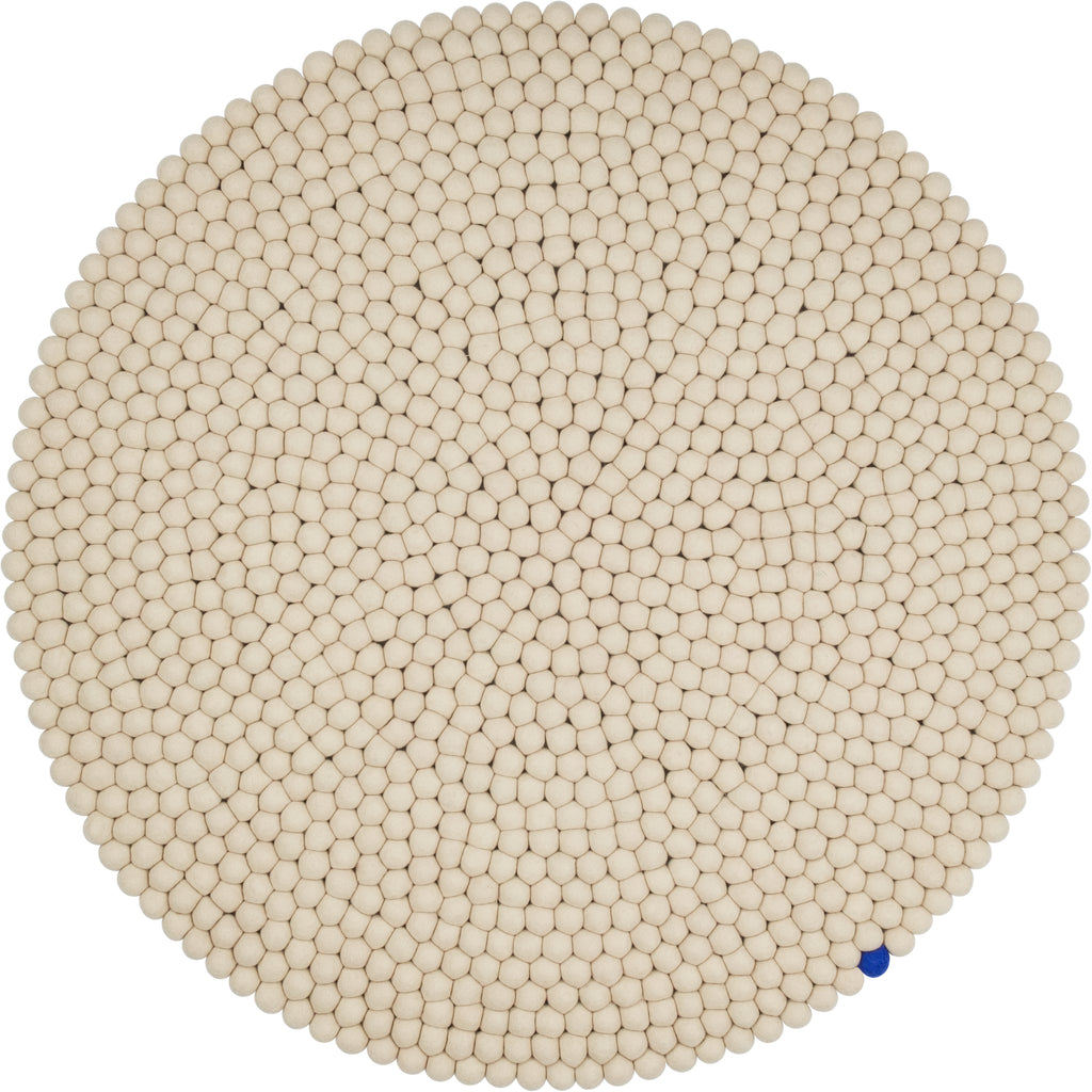 BEIGE BIG ONE Round Felt Ball Rugs