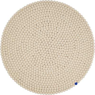 BEIGE BIG ONE Round Felt Ball Rugs