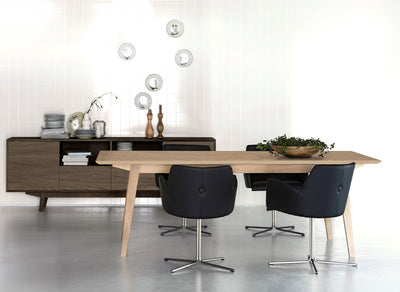 Flex Solid Wood Dining Tables with Retro Legs