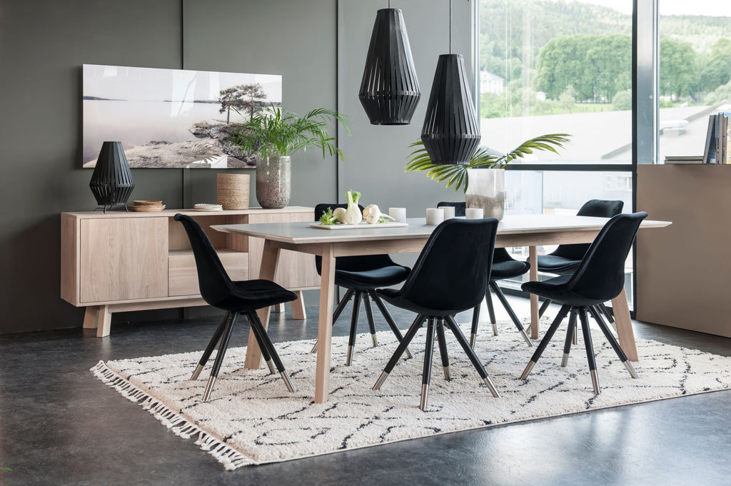 Flex Solid Wood Dining Table - Angular Legs