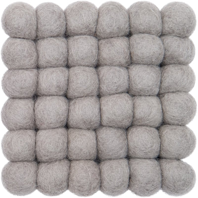 LUIS Rectangle Rug - Felt Ball in Grey - Myfelt | Milola