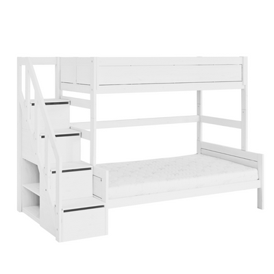 Family Bunk Bed with Stepladder in White - Lifetime Kidsrooms | Milola
