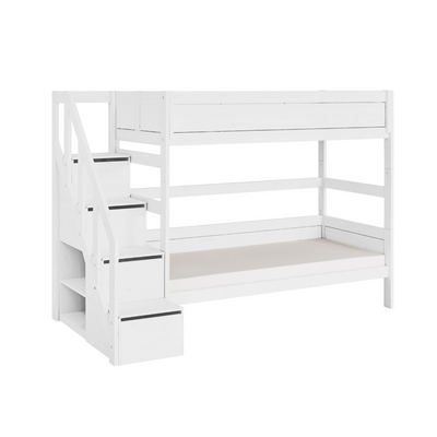 BUNK BED with Stepladder - in White - Lifetime Kidsrooms | Milola