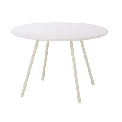 AREA - Outdoor Round Dining Table in White - CaneLine | Milola