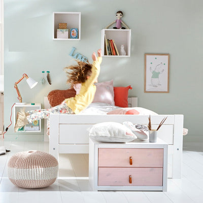 Modular Bookcases with 2 Storages - in White - Lifetime Kidsrooms | Milola
