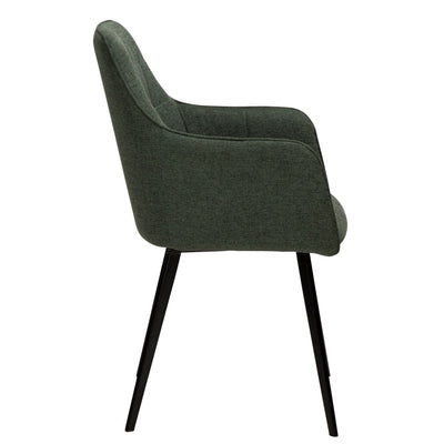 Embrace Armchair - Fabric, Black Metal Legs