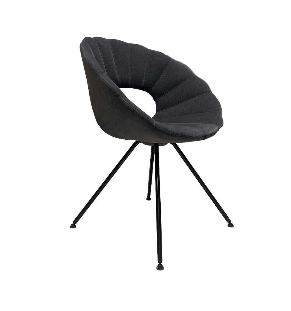 FLOWER Upholstered Dining Chair with Metal Legs (9W0.01)