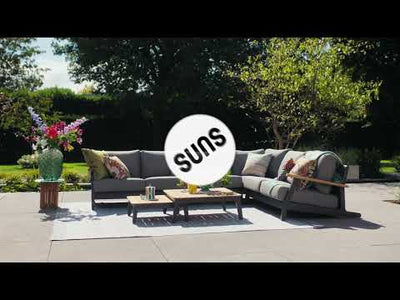 SIENA - Garden Corner Sofa Set in Anthracite - Suns | Milola