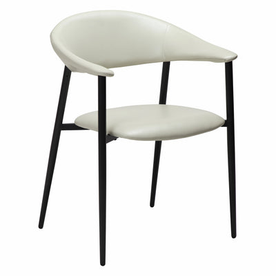 ROVER-Dining Chair- Leather- in Bone White - Danform | Milola