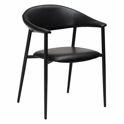 ROVER-Dining Chair- Leather - in Vintage Black - Danform | Milola