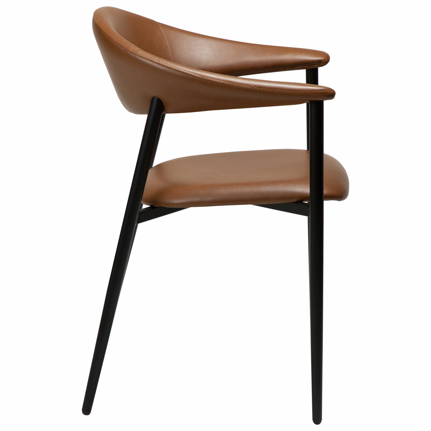 Rover Dining Chair - Art. Leather, Black Metal Legs