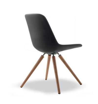 Step Soft Touch Dining Chair with Wood Legs