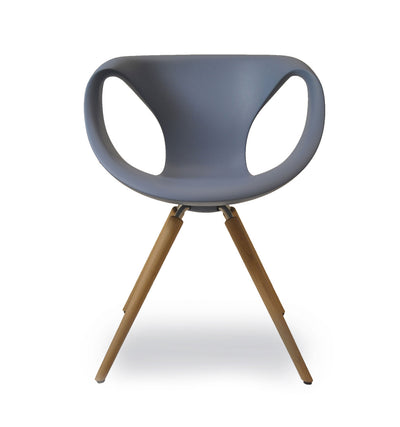 UP Soft Touch Dining Chair with Wooden Legs