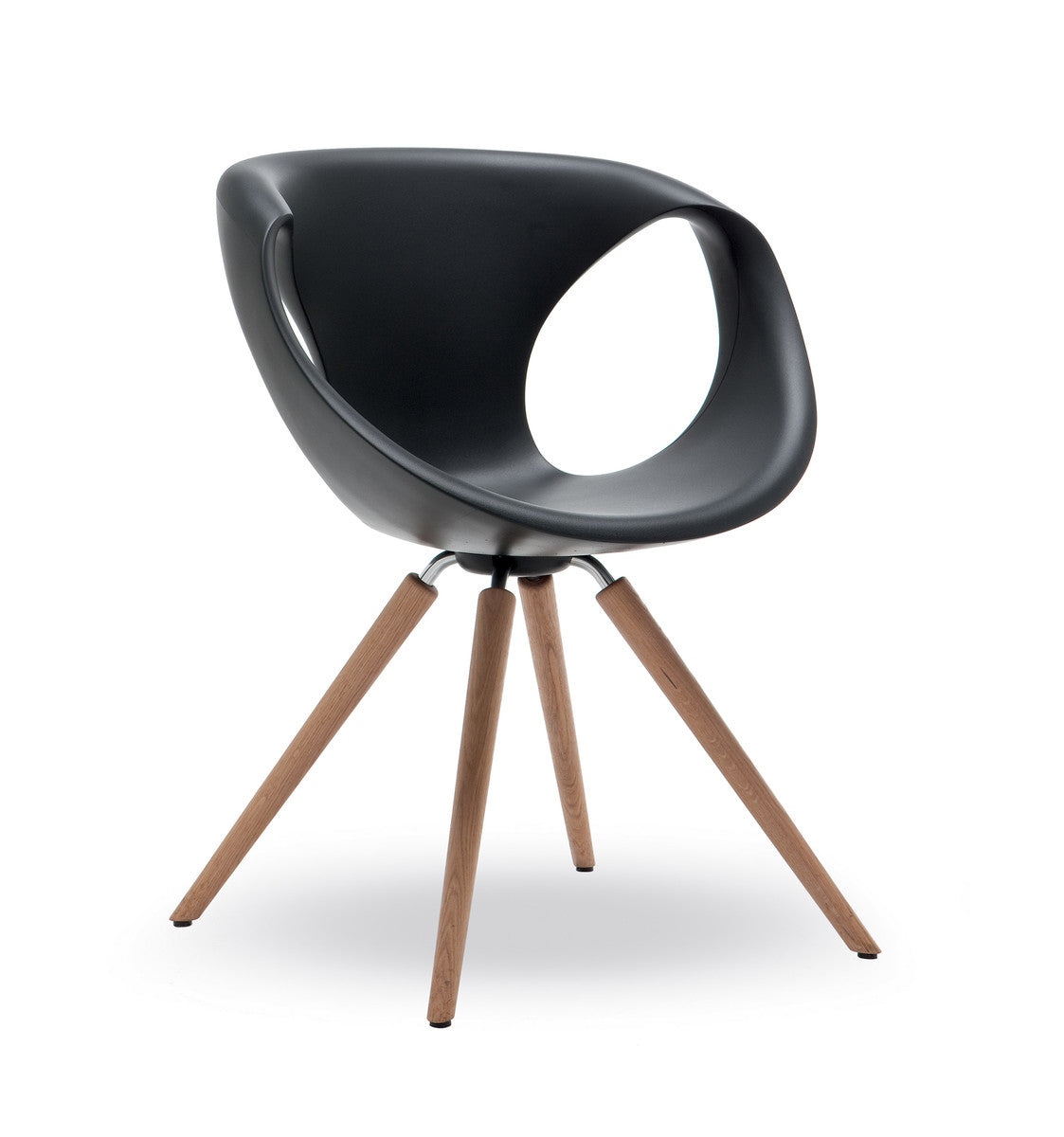 UP Soft Touch Dining Chair with Wooden Legs